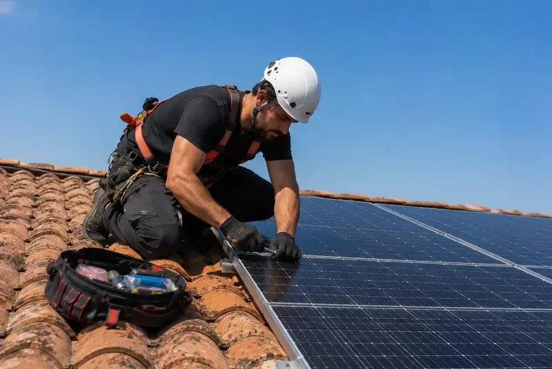 Maintenance et monitoring de panneaux solaires à Caux