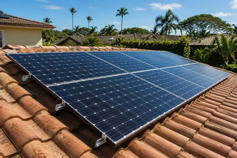 Installation de panneaux solaires à Caux